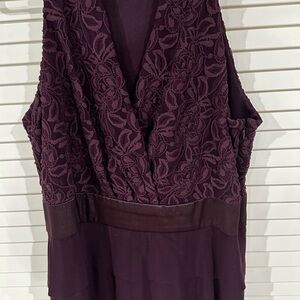 Jones Wear Plum Lace Wedding Gown